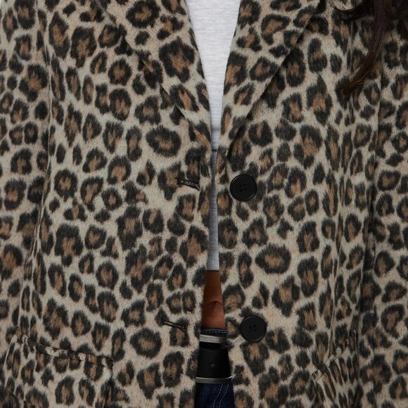 PRINCESS POLLY LEOPARD TRENCH COAT - Picture 4 of 4